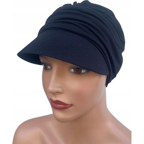Conjunto de tocado para mujer Basia 05 turbante + diadema con visera, producto polaco. (1/5)