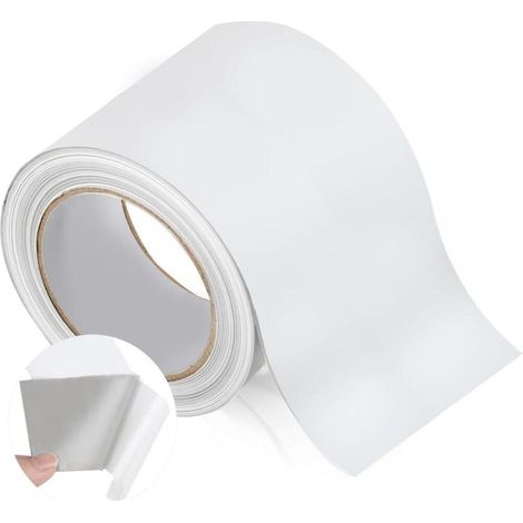 Ruban d'étanchéité en butyle blanc 10 cm x 5 m, ruban d'étanchéité renforcé ruban butyle auto-adhésif, ruban en caoutchouc butyle super imper