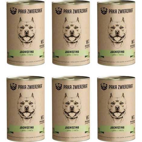 Tierpackung Lamm und Apfel mit Minze 6x400g