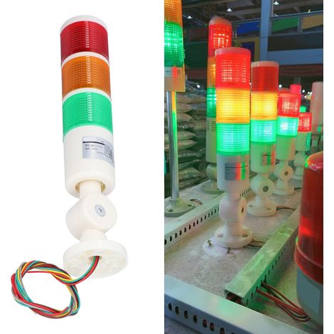 BERM® BEM-X-50-3U-D/Mehrschichtige Dauerlicht-Signalleuchte mit akustischer und optischer LED-Warnung, klappbare Signalleuchte für Werkzeugmaschinen, Dreifarbensignal, 220 V Wechselstrom (1/5)