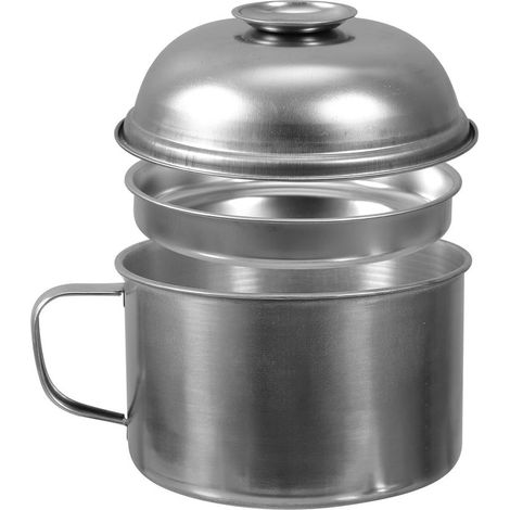 Boîte à bento portable en acier inoxydable de 2650 ml, double (1/5)