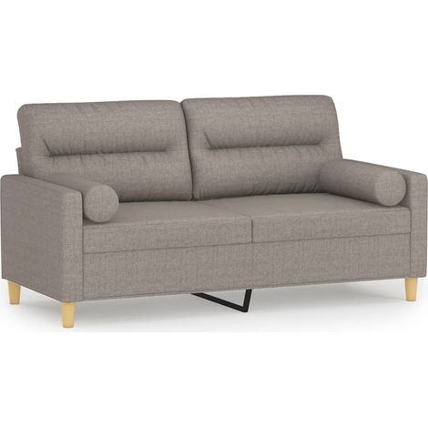 Maison Exclusive - Divano a 2 Posti con Cuscini Tortora 140 cm in Tessuto
