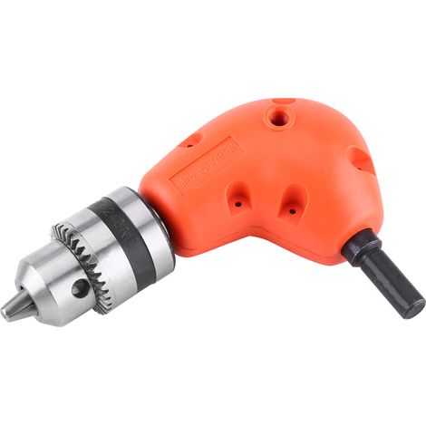 Adaptateur renvoi d'angle 90° pour perceuse, queue ronde 9,5 mm avec poignée, accessoire de perçage coudé (1/5)
