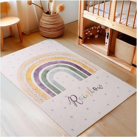 Tapis enfant multicolore rectangle Zenia Crème 100x150 (1/5)