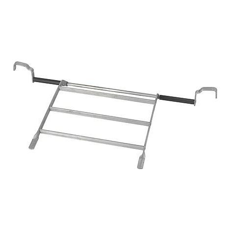 Grille alu rabattable carrée pour vasque d'évier en acier avec trop-plein (1/4)