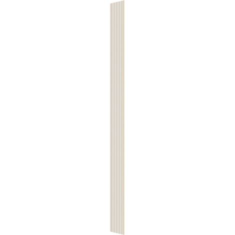Panneaux acoustiques lames bois 8 pièces 244 x 15 cm, panneaux muraux WPC moderne imitation bois, coloris blanc mat (1/5)