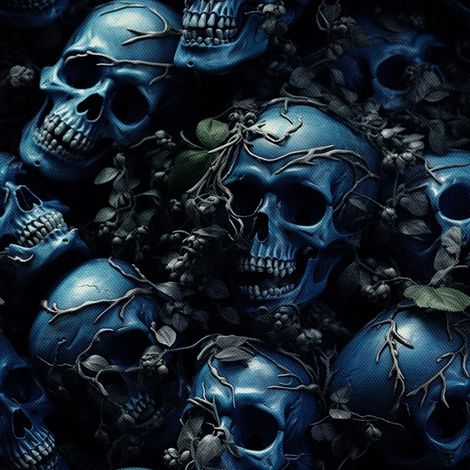Tela decorativa para exteriores Oxford - Motivo de calavera I DX4090 (1/5)