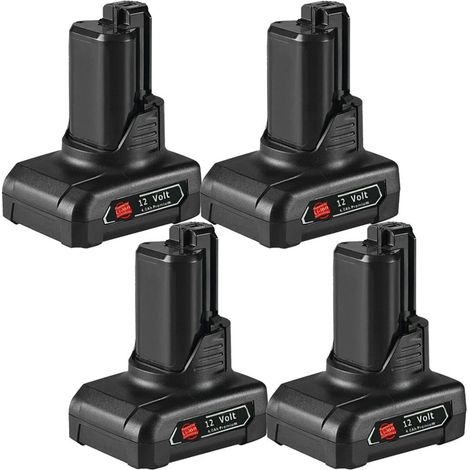 4X Batterie pour Bosch GBA 1600Z0002Y GSR GOS GDR BAT411 12V 10,8V 4,0Ah 2607336013 2607336037 BAT411 BAT412 BAT413 BAT414 BAT420 1 600 Z00 02Y (1/5)
