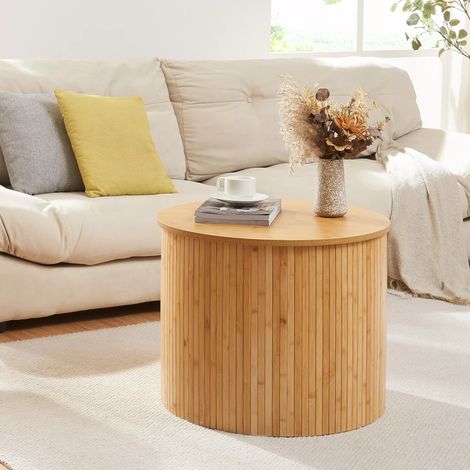 Couchtisch Ledepid 48xØ60 cm Natur [en.casa]