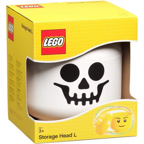 LEGO aufbewahrungsbox Kopfskelett groß 24 x 27 cm Polypropylen weiß