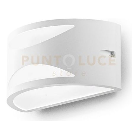 GES1040- APPLIQUE 1 LUCE IN ALLUMINIO ATTACCO E27 COLORE BIANCO