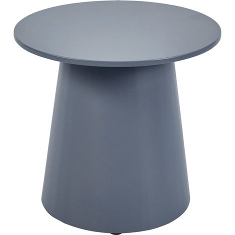 Tavolino da caffè consolle laterale rotondo 40 x 44 cm grigio blu 030010824