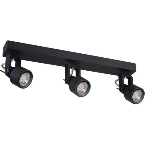 Spot mural/plafond 3xGU10 10W Kanlux SONDA noir métal (1/2)