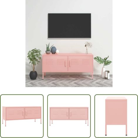 vidaXL Stahl TV-Schrank - TV-Schrank Rosa 105x35x50 cm Stahl (1/5)