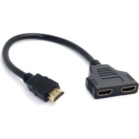 Répartiteur HDMI - HDMI mâle vers 2 HDMI femelle (1 entrée, 2 sorties) H501 (1/4)