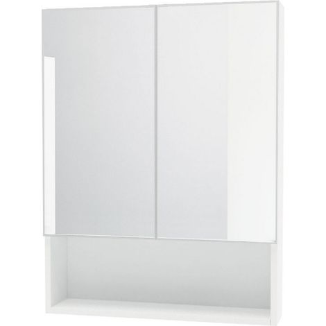 1PZ SPECCHIERA DA BAGNO DOPPIA ANTA '933' cm 62 x 15,5 x h.81 - bianca