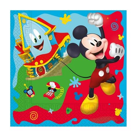 Bigiemme Tovagliolo Mickey Rock The House 33 x 33 Cm 20 Pz