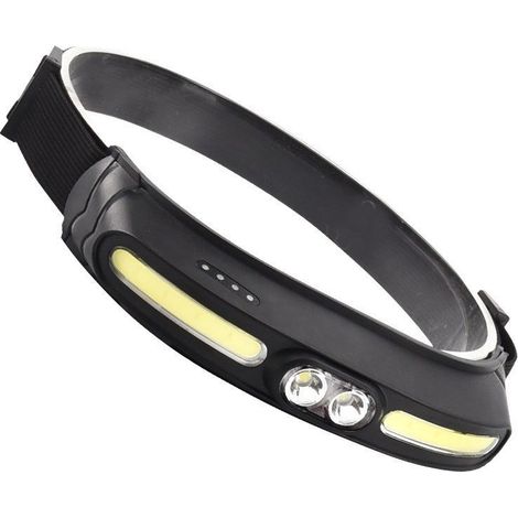 Linterna frontal LED - Diadema LED COB ajustable y recargable  Lámpara frontal impermeable, linterna frontal portátil para correr (1/3)