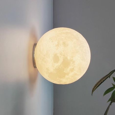 Mond Wandleuchte 3D Druck, dekoratives persönliches Licht, Nachttisch Schlafzimmer Flur (1/5)