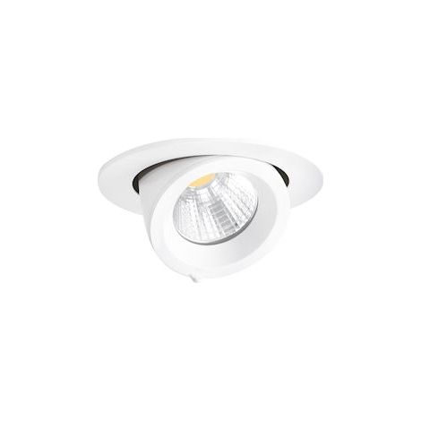RANDY 1 Downlight rond orientable blanc 50° LED intég 14,4W 3000K 1300lm ARIC 50778