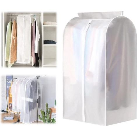Housses de vêtements anti-poussière et anti-mites, protection respirante et résistante à l'humidité, pour vêtements suspendus et rangement (1/5)