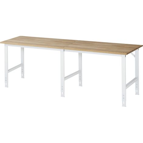 Rau Table de travail Tom réglable en hauteur, L2500xP800xH760-1080mm, plateau B-25mm (1/5)