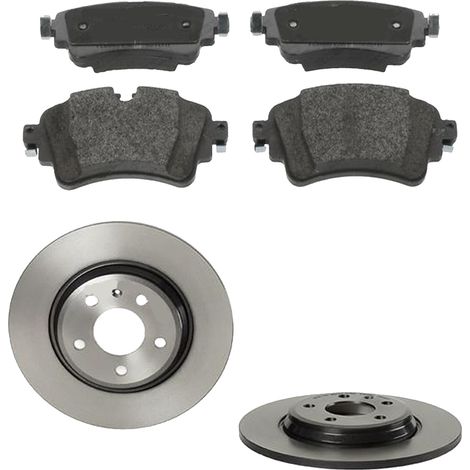 KIT FRENI POSTERIORI compatibile con AUDI Q7 (4MB,4MG) - DISCHI + PASTIGLIE OEM: FDB4617,FDB4807 / 18196 , 18493 /SOSTITUZIONE DIRETTA/BASSA POLVERE/SILENZIOSO