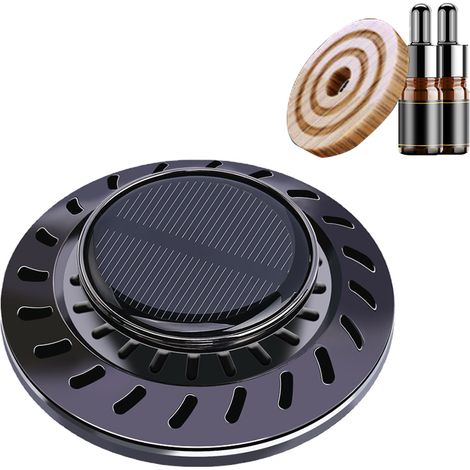 Diffuseur d'huile essentielle de voiture rotatif, élimine les odeurs, parfum durable, soulage le Stress, désodorisant noir (1/5)