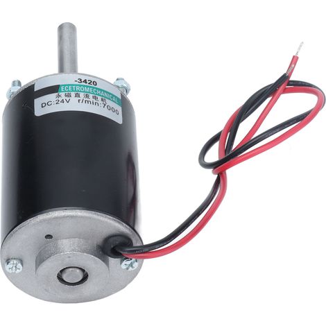 Moteur à courant continu à aimant permanent CW CCW haute vitesse avec roulement à billes 43mm arbre 24V 7000 tr/min (1/5)
