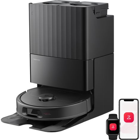 Roborock Qrevo S Pro Robot Aspirapolvere Lavapavimenti 18.500 Pa, Mocio Autopulente a 75°C, Spazzola Laterale Anti-Groviglio, Svuotamento Automatico 65 Giorni, Asciugatura ad Aria Calda, Stazione Mult
