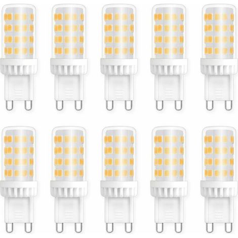 Lampadine LED G9 5W, equivalenti a lampade alogene da 40W e 50W, 450LM, bianco neutro 4000K, CA 220V, attacco G9 standard, risparmio energetico, per illuminazione a soffitto, cucina, camera da letto, 