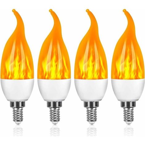 Filiyano-Ampoule LED flamme E14 3W, lot de 4, éclairage décoratif (1/5)