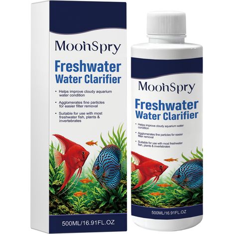 MOONSPRY Süßwasserklärer - Entfernt Verunreinigungen, verbessert und reinigt die Wasserumgebung in Aquarien und Schwimmbecken für die Aquaristik zu Hause. (1/5)
