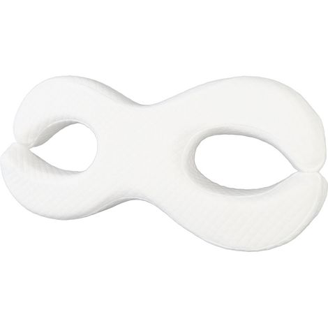 Oreiller de visage, oreiller pour dormir sur le côté, oreiller double C creux en mousse à mémoire de forme, housse amovible douce, blanc (1/5)