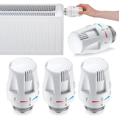 4-piece replacement valve head set: Replacement valve head, temperature control heads, valve accessories, radiator thermostat head