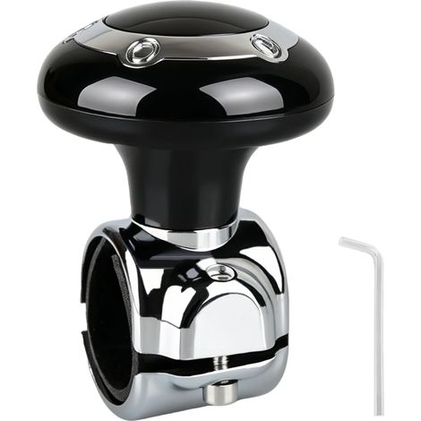 Bouton de Volant Universel avec Roulement à Billes et Clé de Serrage Boule pour Volant Ergonomique, Installation Facile pour Voiture Camion Tracteur Bateau Tondeuse Chariot Élévateur, Conduite (1/5)