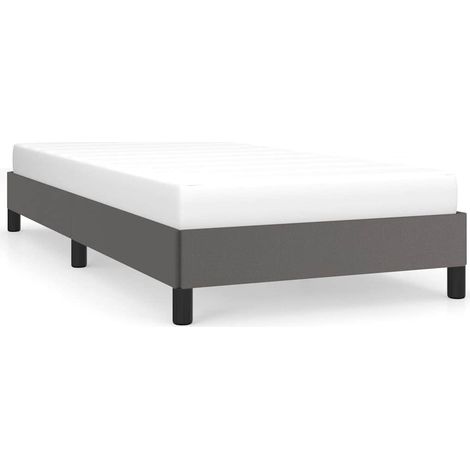 Maison Exclusive - Bettgestell Grau 80x200 cm Kunstleder (1/5)