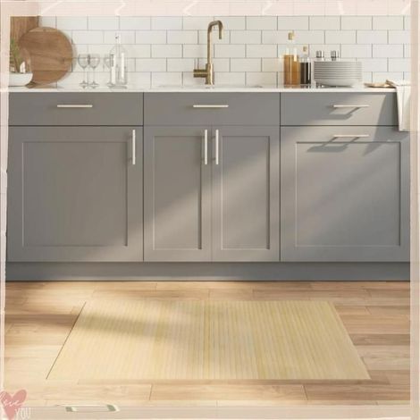 376741 Tapis rectangulaire naturel clair 70x100 cm bambou (1/5)
