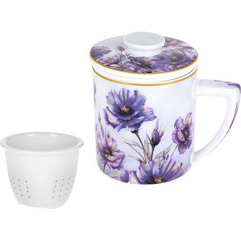 Carmani, Tasse mit Siebeinsatz und Deckel 400 ml - Laura Lozano/Lady's Floral Symphony (1/5)