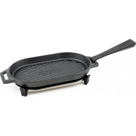 Ooni Grillpfanne aus Gusseisen Schwarz 25x15 cm (1/4)