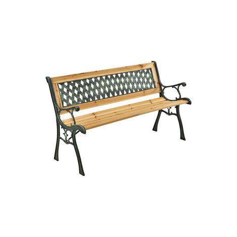 C PANCHINA VERDE RAME/LEGNO NATUR 126X51X73 ATTESA