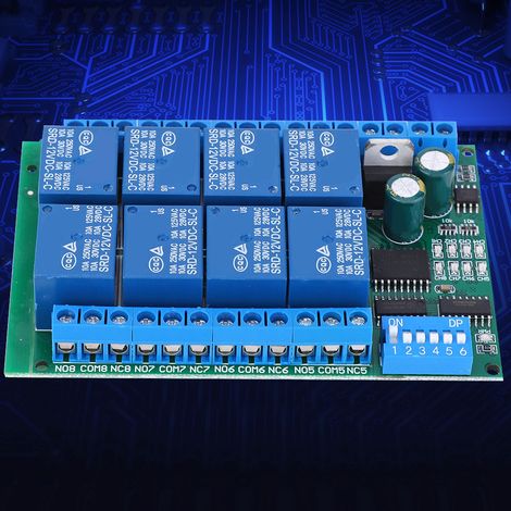 Carte de module de commande programmable à 8 canaux RS485 pour relais 12 V CC (1/5)
