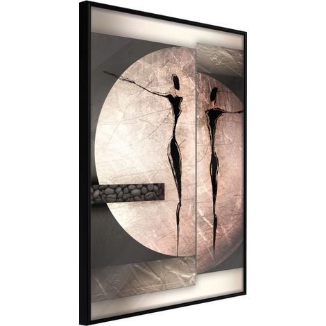 Affiche Murale Encadrée "Two Figures" 40 x 60 cm Noir