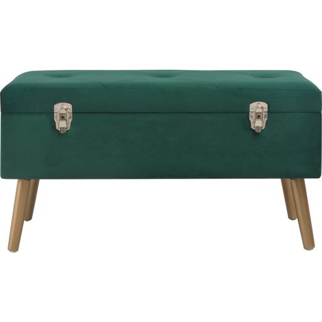 Maison Exclusive - Bank mit Staufach 80 cm Grün Samt