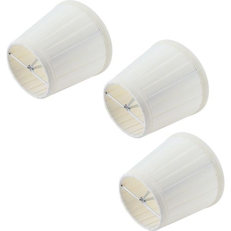 Lot de 3 abat-jour en tissu à clipser, style européen moderne, pour ampoules E14, parfaits pour hôtels, KTV et lustres. Vendus par lot de 3. (1/5)