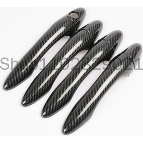 (Carbone - 1 trou, 0 bouton) Couvre-poignées de porte de voiture - Garniture, autocollant de style - Accessoires extérieurs automobiles - Convient pour KIA Sportage MK3 SL 2011-2015 2014 2013 2012 (1/4)