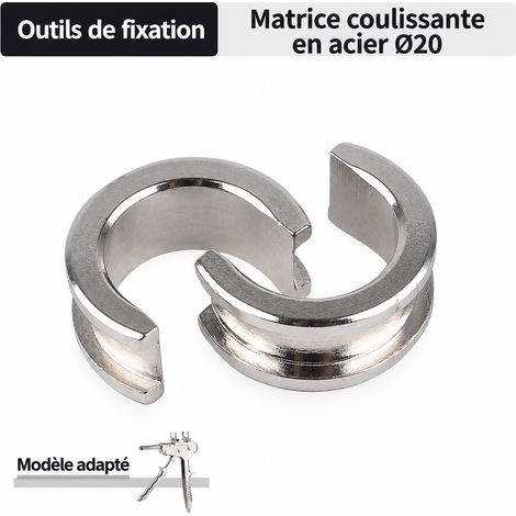 Matrice à glissement 20 pour pince tube PEX multicouche plancher chauffant acier haute teneur en carbone 37 × 7 × 26 cm 3 kg – Livraison gratuite