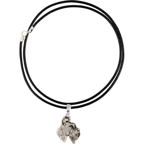 Schnauzer, Schnauzer II - collar para perros, colgante bañado en plata para amantes de los perros, joyería discreta de Art-Dog (1/5)