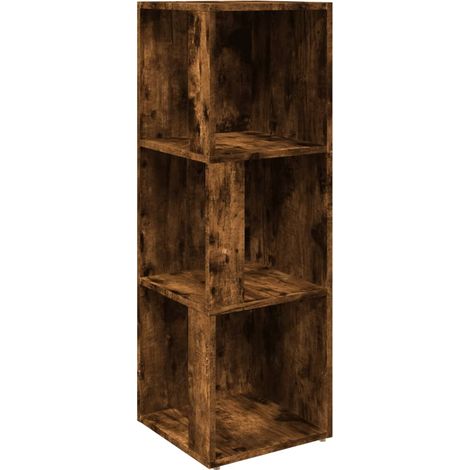 Maison Exclusive - Scaffale Angolare Rovere Fumo 33x33x100 cm Legno Multistrato