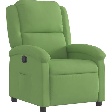 vidaXL Fauteuil inclinable vert clair velours